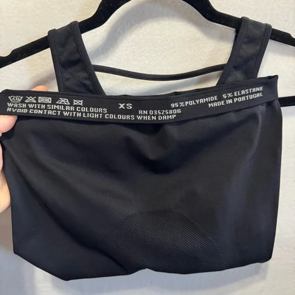 Sweaty Betty Black Tank Top Women's Sz XS Performance Running Yoga Seamless Mesh - Picture 3 of 7